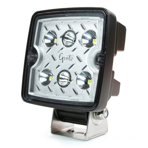 Trilliant® Cube LED Work Lamp - Flood Beam w/Deutsch Connector 12-24V - Clear  63E21