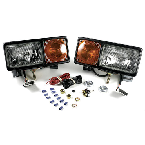 Per-Lux® Snow Plow Lamp Sealed Beam w/Black Housing - Clear/Amber  64291-4