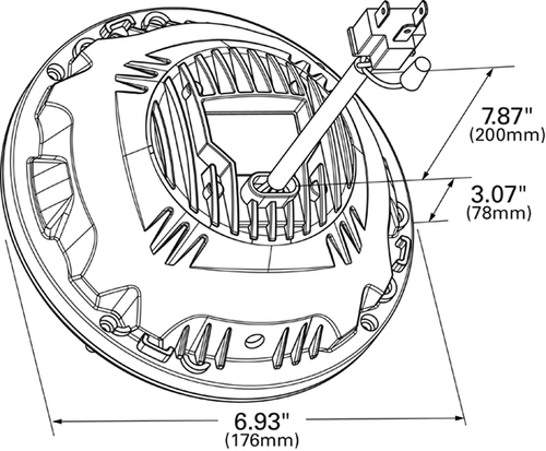 7" Round Heated LED Sealed Beam Head Lamp - Retail  64H71-5