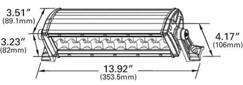 10" LED Off-Road Lamp Bar 12/24V - Clear  64J11