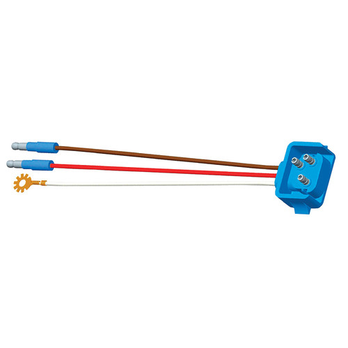18" Stop/Tail/Turn Three-Wire 90° Male Pin Pigtail w/.180" Bullet Connectors & Ring Terminal Wire  66811