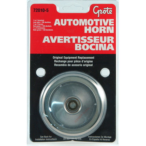 135dB Automotive High-Tone Electric Horn (for import vehicles) - Retail - Black Enamel  72010-5