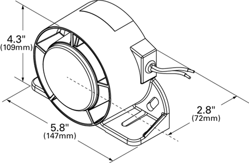87dB ~ 112dB @ 12/24V Reverse Mounted Speaker Self-Adjusting Backup Alarm - Blue  73080