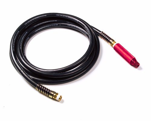 1/2" x 12' Black EPDM Air Hose w/Red Anodized Grip & Male NPT Fittings  81-0112-GR