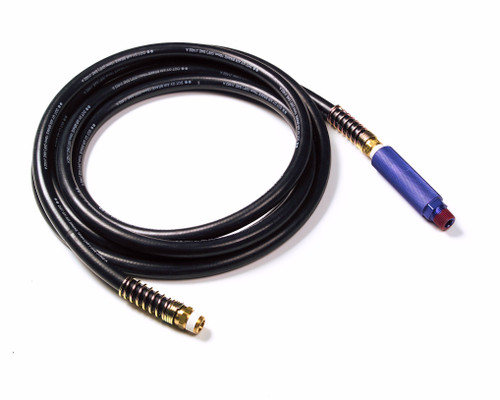 1/2" x 15' Black EPDM Air Hose w/Blue Anodized Grip & Male NPT Fittings  81-0115-GB