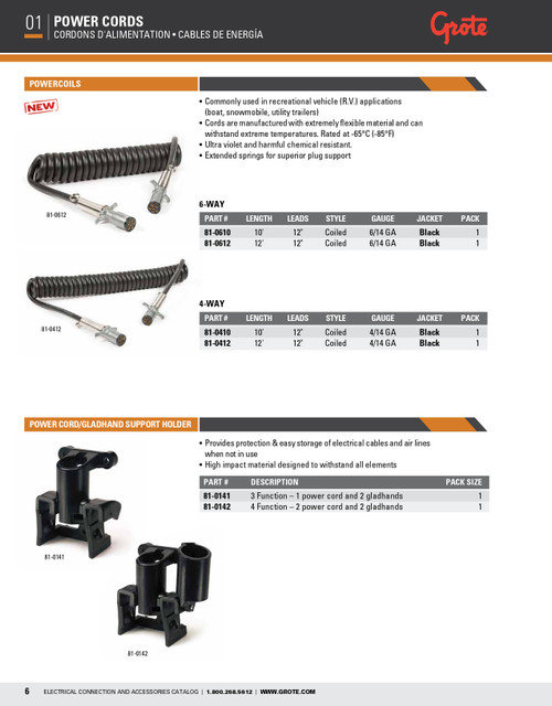 Powercoil 12' w/12" Leads Coiled - Black  81-0612