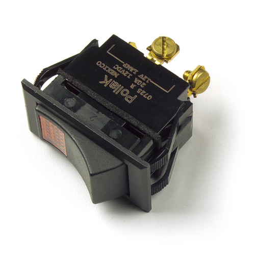 Rocker Switch - Illuminated 3 Screw - Amber  82-0303
