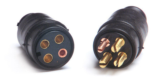 Molded Connector Assembly 2 Conductor - Black  82-1027