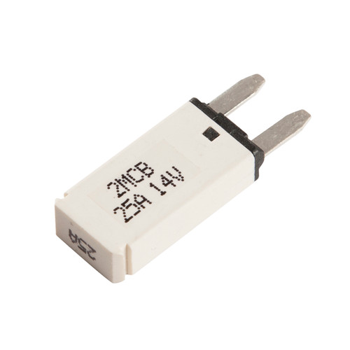 Type II Miniature Blade Circuit Breaker 25A - White  82-2353
