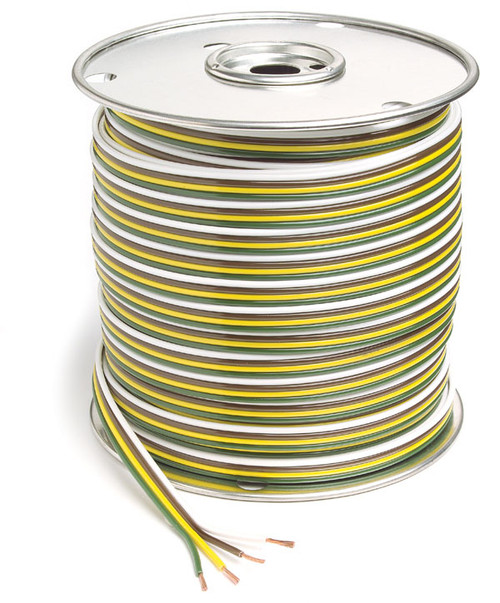 18/4 AWG Parallel Bonded Wire @ 100' - Brown/Green/White/Yellow  82-5526