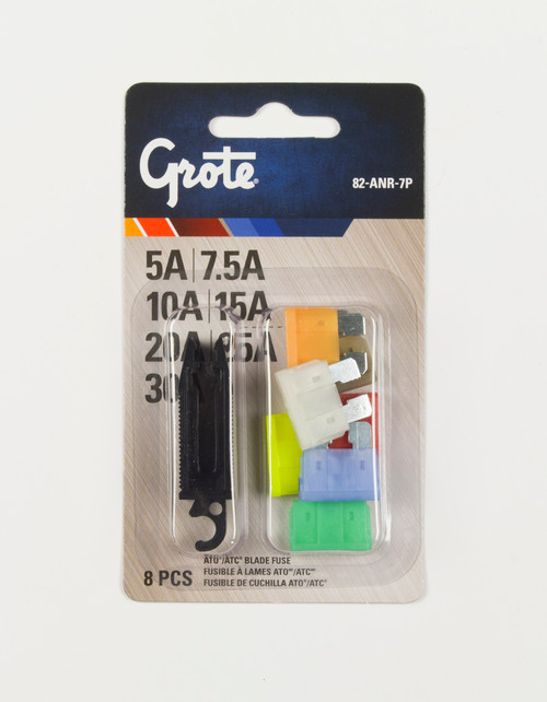 Fuse Assortment Kit w/Puller (5A 7.5A 10A 15A 20A 25A 30A) @ 8 Pack - Assorted  82-ANR-7P