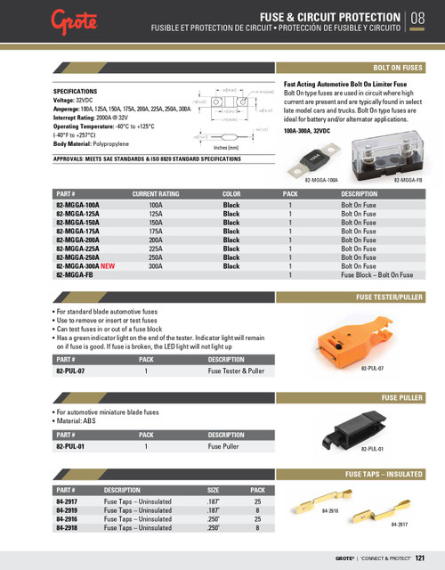 150A @ 32V Bolt On Fuse  82-MGGA-150A