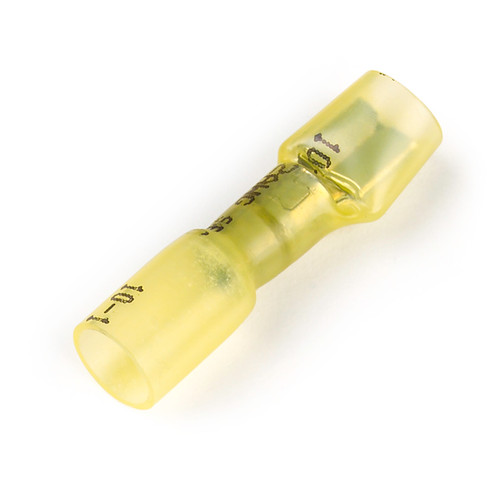 12 - 10 AWG Crimp Solder & Seal Quick Disconnects Female .250" @ 25 Pack - Yellow  83-1955