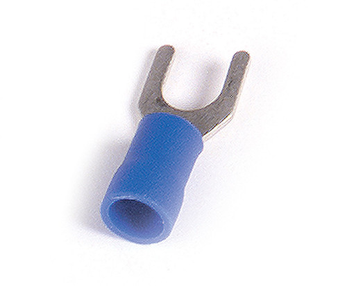 16 - 14 AWG Vinyl Spade Terminals #8 - #10 @ 100 Pack - Blue  83-2334