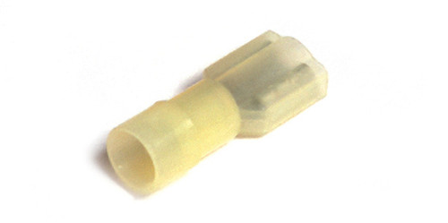 12 - 10 AWG Nylon Quick Disconnects Female .250" @ 50 Pack - Yellow  83-3587