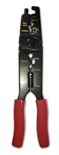 22 - 10 AWG Heavy Duty Crimping/Cutting Tool PVC & Ignition - Yellow  83-6518