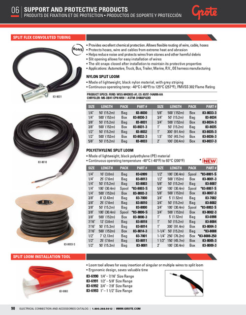 5/8" Split Flex Convoluted Tubing @ 500' - Black  83-8033-3