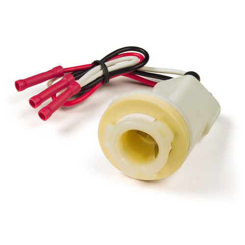 18 AWG 3-Wire Ford Front Turn/Signal Lamp Pigtail @ 8" - Black/Red  84-1057