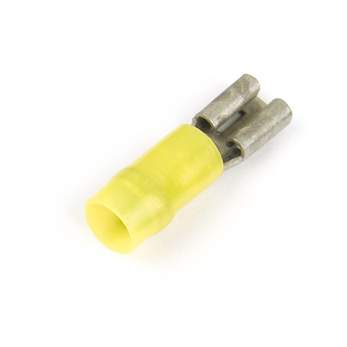 12 - 10 AWG Nylon Quick Disconnects Female .250" @ 15 Pack - Yellow  84-2225