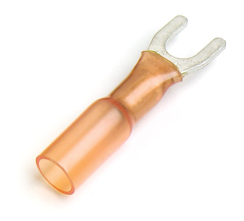 22 - 18 AWG Heat Shrinkable Spade Terminals #8 @ 10 Pack - Red  84-2428