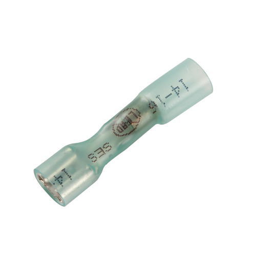 16 - 14 AWG Heat Shrink & Solder Quick Disconnects Female .250" @ 25 Pack - Blue  84-2824