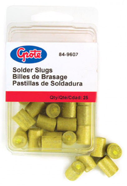 4/0 AWG Solder Slugs @ 25 Pack - Yellow  84-9607