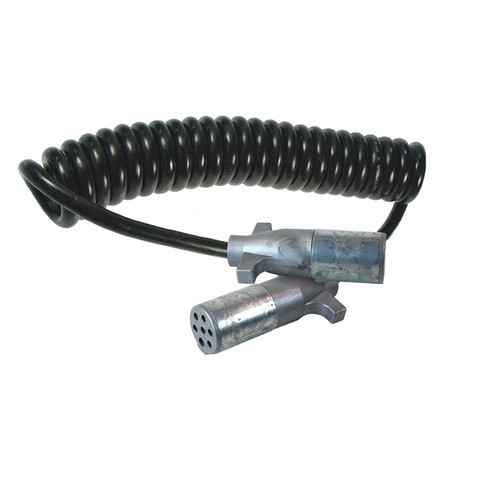 UltraLink® Power Cords 12' w/12" Lead Coiled - Black  87110