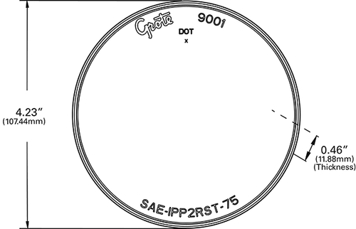 Stop/Tail/Turn Replacement Lens - Red  90012