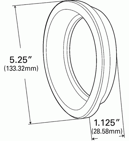 4" Round Lamp Recessed Open Hole Grommet - Black  91740