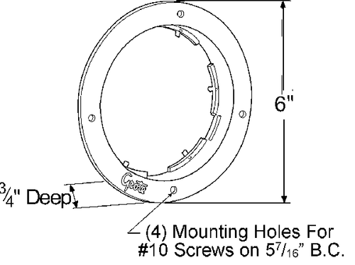 Betts® to Grote® Retro-Fit Theft Resistant Lamp Mounting Adapter - Gray  93190