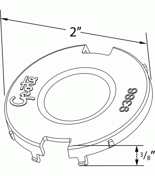 2-1/2" Round Lamp Snap-In Mounting Flange Cap - Gray  93860