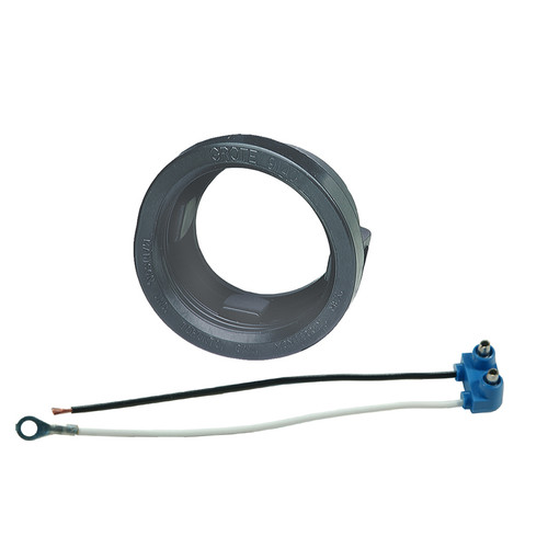 2-1/2" Round Lamp Recessed Open Hole Grommet w/Pigtail Kit (91400 + 67050) - Black  94010