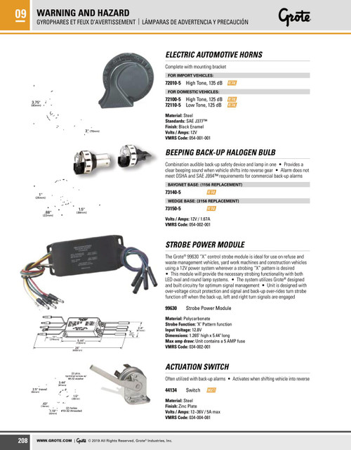 Alternating "X" Pattern LED Strobe Lamp Kit Strobe Power Module - Black  99630