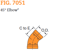 Fig. 7051 45° Elbow 24"