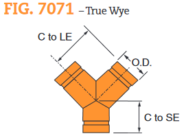 Fig. 7071 True Wye 10"