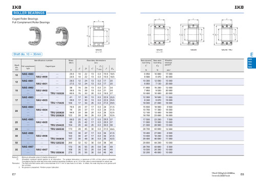 35 x 55 x 20mm Full Complement Machined Roller Bearing   NAG 4907