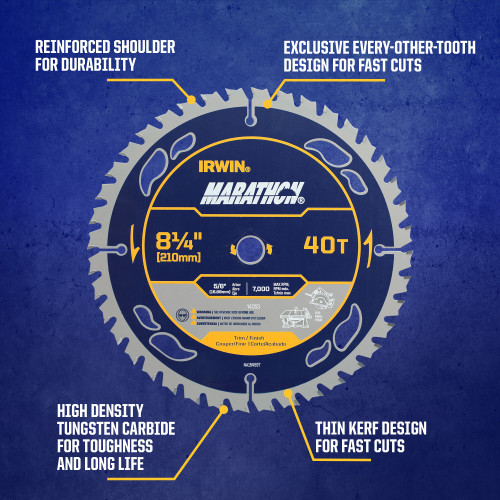 5 Pc. 8-1/4" 40T Marathon® Circular Saw Blade   14053