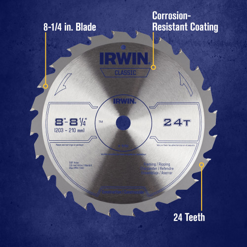 8-1/4" 24T Classic Series Carbide Circular Saw Blade   15150