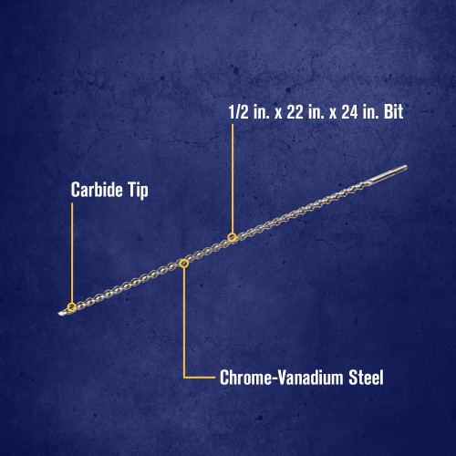 1/2 X 22 X 24" SDS-Plus® Hammer Drill Bit   322035