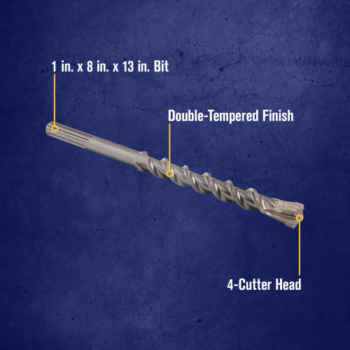 1 x 8 x 13" 4-Cutter SDS-MAX® Hammer Drill Bit   323016
