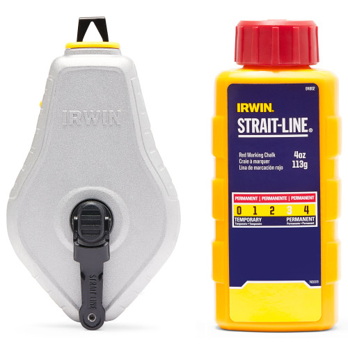 Strait-Line® Classic Aluminum Chalk Reel w/ Red Chalk   IWHT48441RC