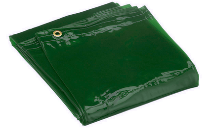 Wilson® Transparent Vinyl Welding Curtain - Green - 6' x 8'   36315