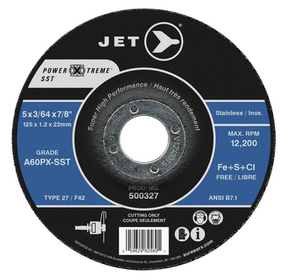 5 x 3/64 x 7/8" A60 SST POWER-XTREME T27 Cut-Off Wheel  500327