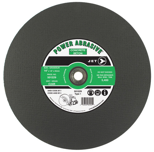 14 x 1/8" x 20mm C24R POWER ABRASIVE T1 Cut-Off Wheel 501229