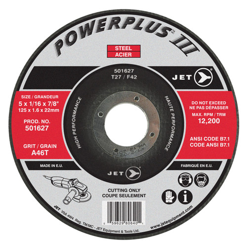 4-1/2 x 1/16 x 7/8" A46T POWERPLUS III T27 Cut-Off Wheel 501622