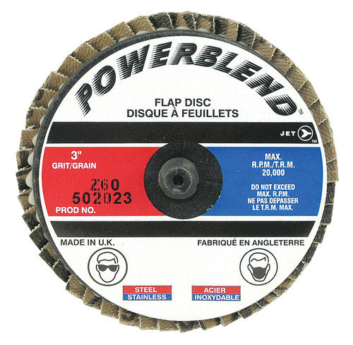 3" Z60 POWERBLEND Mini-Mite Roll-on Flap Disc  502023
