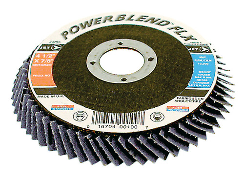 4-1/2 x 7/8" Z120 POWERBLEND FLX Flexible Zirconia Flap Disc 503319