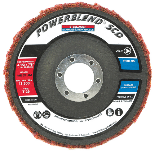 4-1/2 x 7/8" Medium POWERBLEND SCD T29 Surface Conditioning Flap Disc 503515
