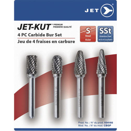 4 Pc. JET-KUT® GP Carbide Burr Set 534192