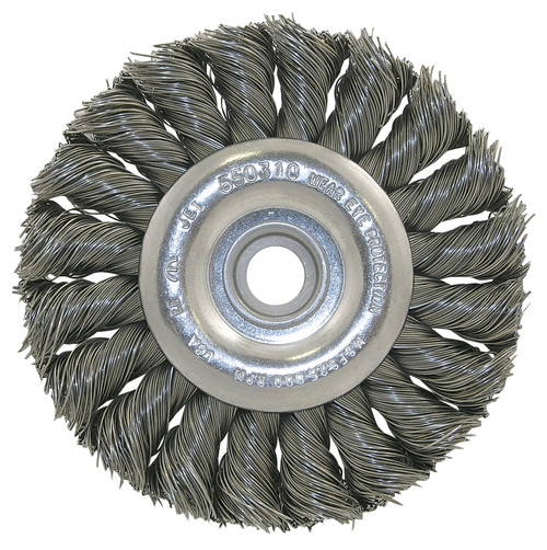 3-1/4 x (5/8 ~ 1/2") Knot Twisted Wire Wheel - unthreaded 550310